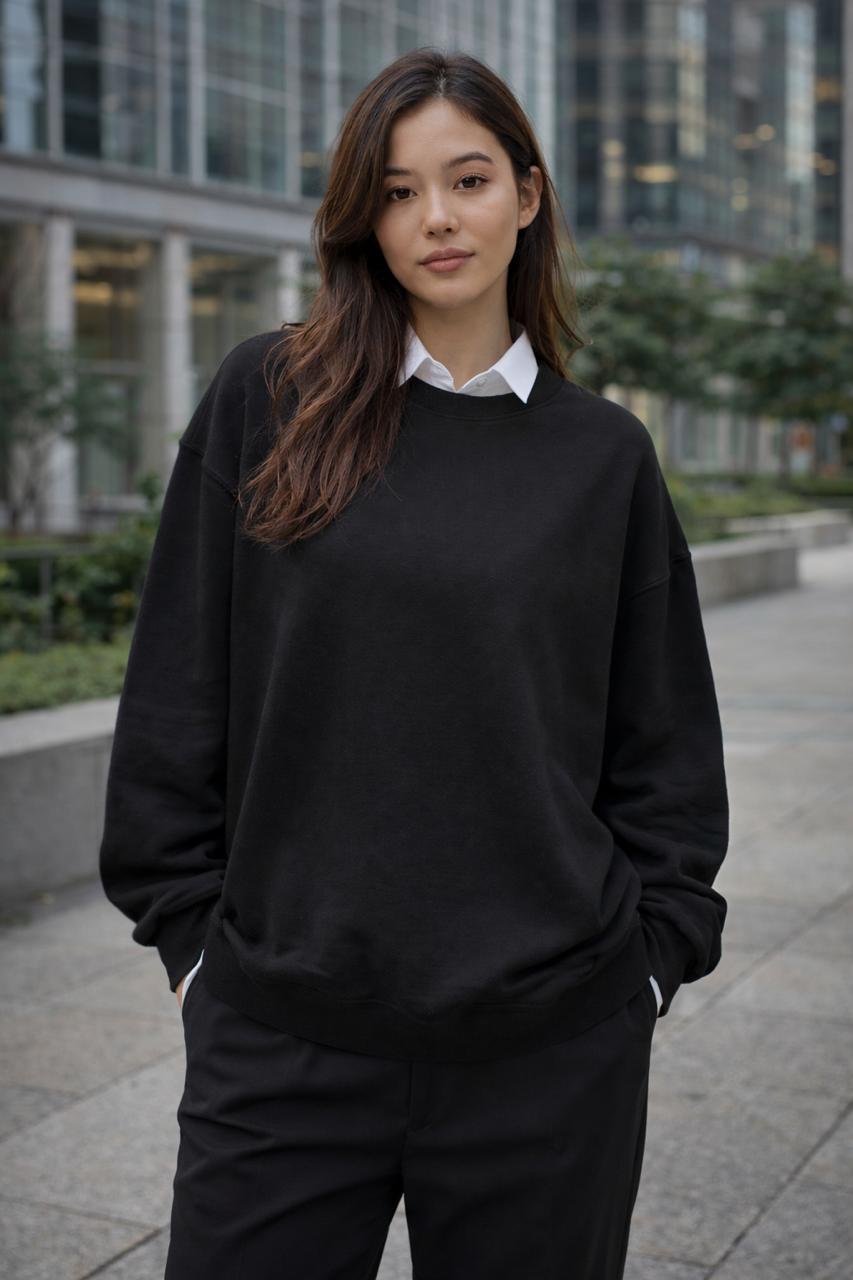 ESSENTIAL BLACK Oversized Sweatshirts