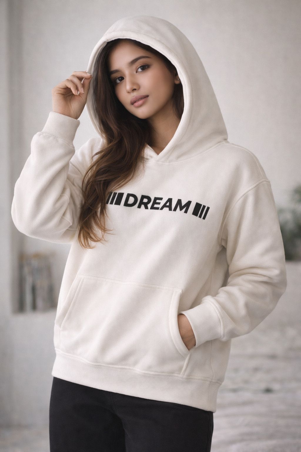 Ivory Essential Hoodie